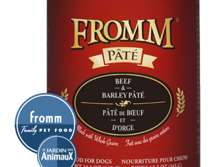 Conserve pour chien FROMM - PÂTÉ BOEUF ET ORGE Discount