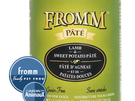 Conserve pour chien FROMM - PÂTÉ D AGNEAU ET POMMES DE TERRE DOUCE sans grains For Cheap