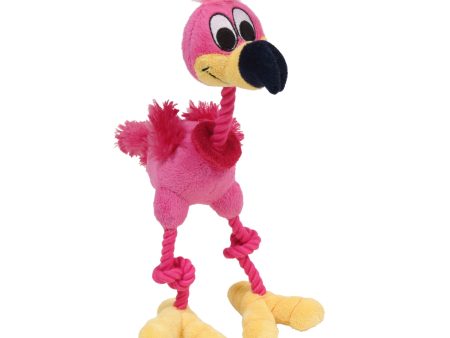 Jouet Puppy Luvz Dogit en peluche avec organe sonore, flamant rose Supply