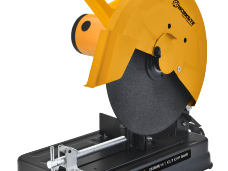 WORKSITE 14 inch (355mm) Metal & Wood Cut Off Machine, 2500W, 22 Amps, Heavy-duty Professional Machine, Adjustable Fence 45° Left or Right. Ideal for Tradesmen, Workshops, Contractors, DIYers, -COS109 For Discount