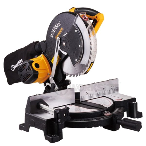 WORKSITE Compound Miter Saw 255mm (10 inch), 1800W, 16 Amps Belt Drive, Impact-resistant blade guard for safety, Bevel cuts up to 45°left, includes 40t carbide tipped saw blade, 6000 min delivers accuracy and capacity for everyday jobsite use CMS236-110V Cheap