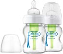 Dr Browns Natural Flow Options+ 2pk 5 Oz Glass Wide Neck Bottle Set - WB52700-P2 Online now